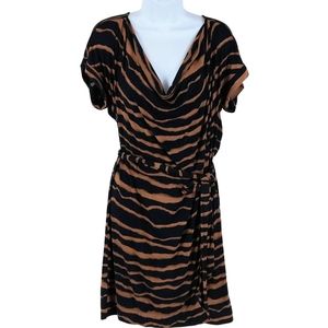 Loft black and brown dress